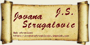 Jovana Strugalović vizit kartica